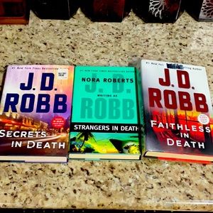 ***SOLD***3 Hardcover books Nora Robert’s as J.D. Robb. See picture for titles